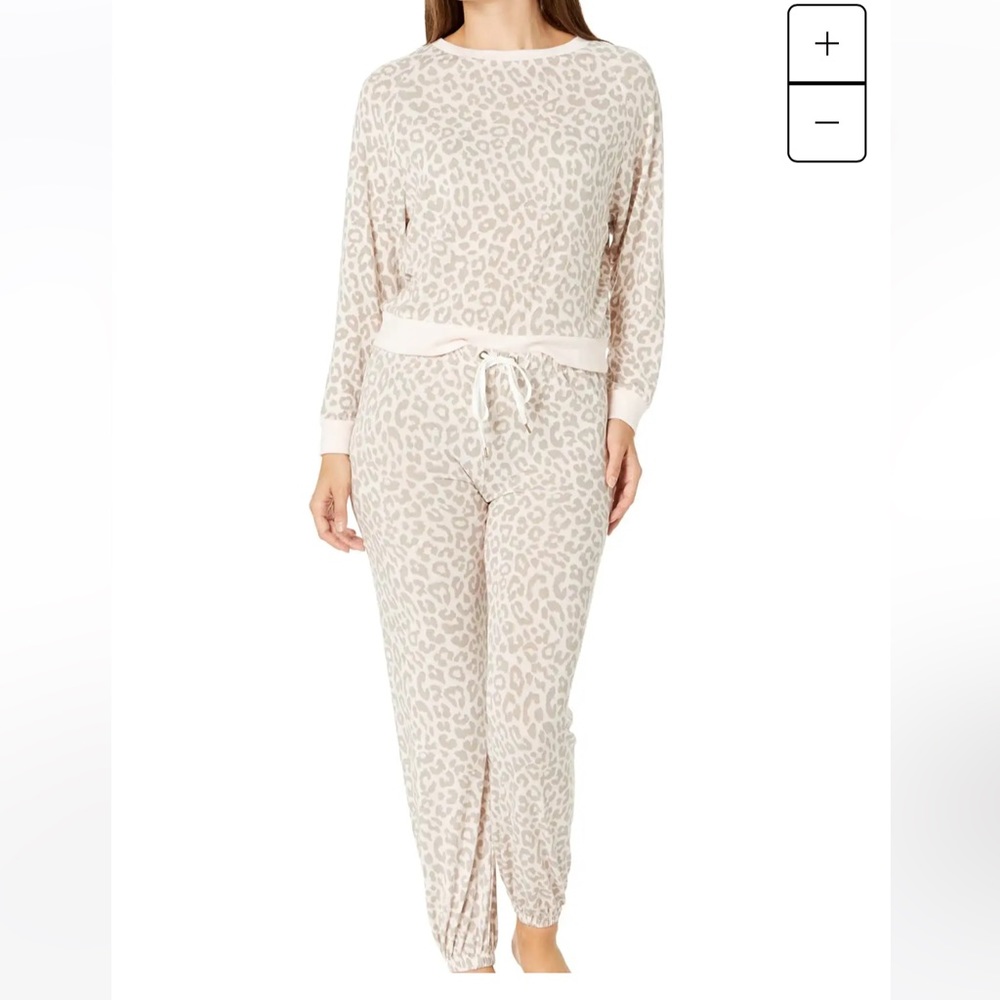 Honeydew light Leopard PJ’s worn once very soft